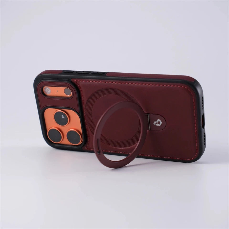 Genuine Leather iPhone Case with MagSafe – Premium Protection & Comfortable Grip