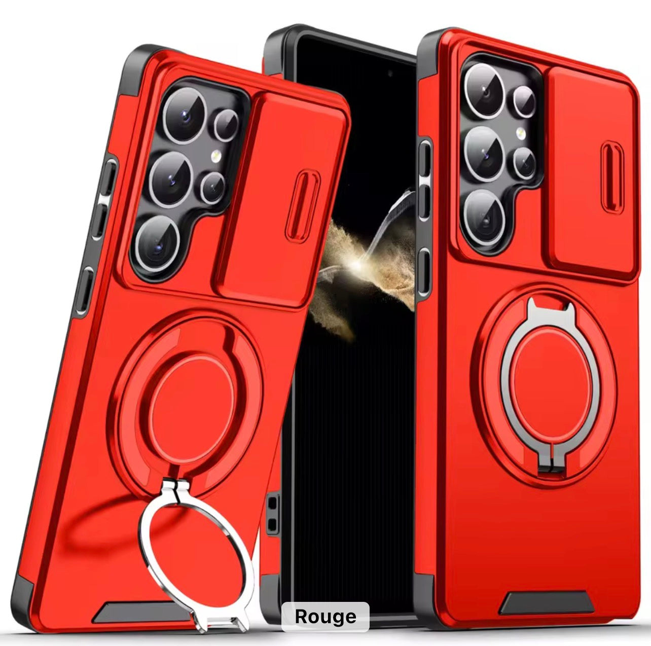 Capa de Telemóvel Antichoque com Suporte Anelar 360° e Proteção para Câmara – Magnética, Durável e Estilosa