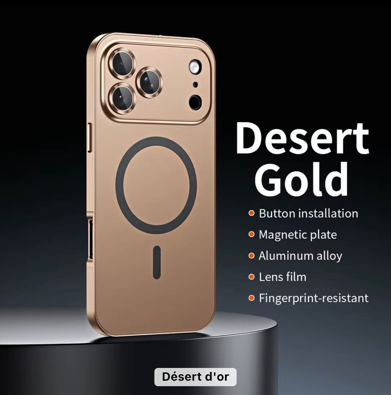 Full Metal iPhone Case with Camera Protection & MagSafe Compatible – Durable 360° Cover for All-Around Protection