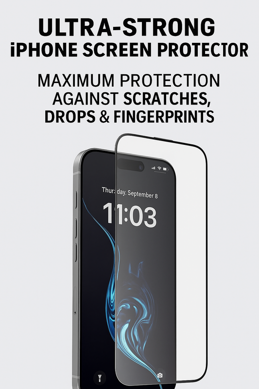 Ultra-Strong iPhone Screen Protector – Maximum Protection Against Scratches, Drops & Fingerprints