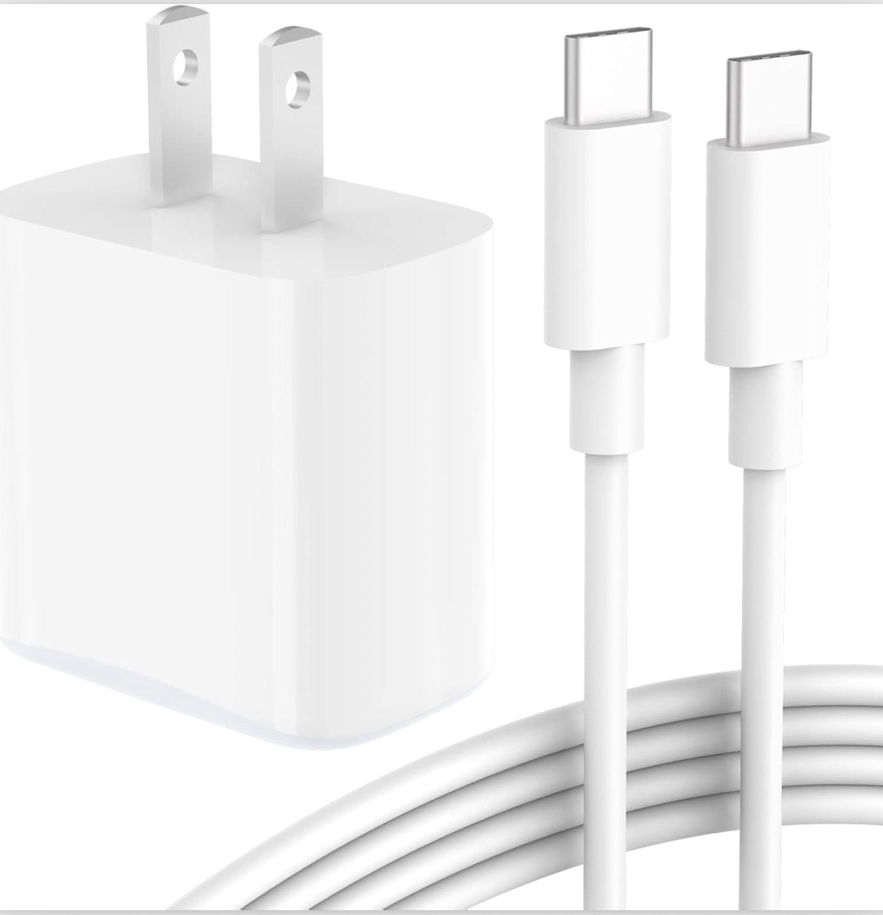 아이폰용 20W PD 고속 충전기 – 30분 만에 60% 초고속 충전 - 내구성 강한 USB-C to 라이트닝 케이블 - 안전하고 효율적인 전원 어댑터