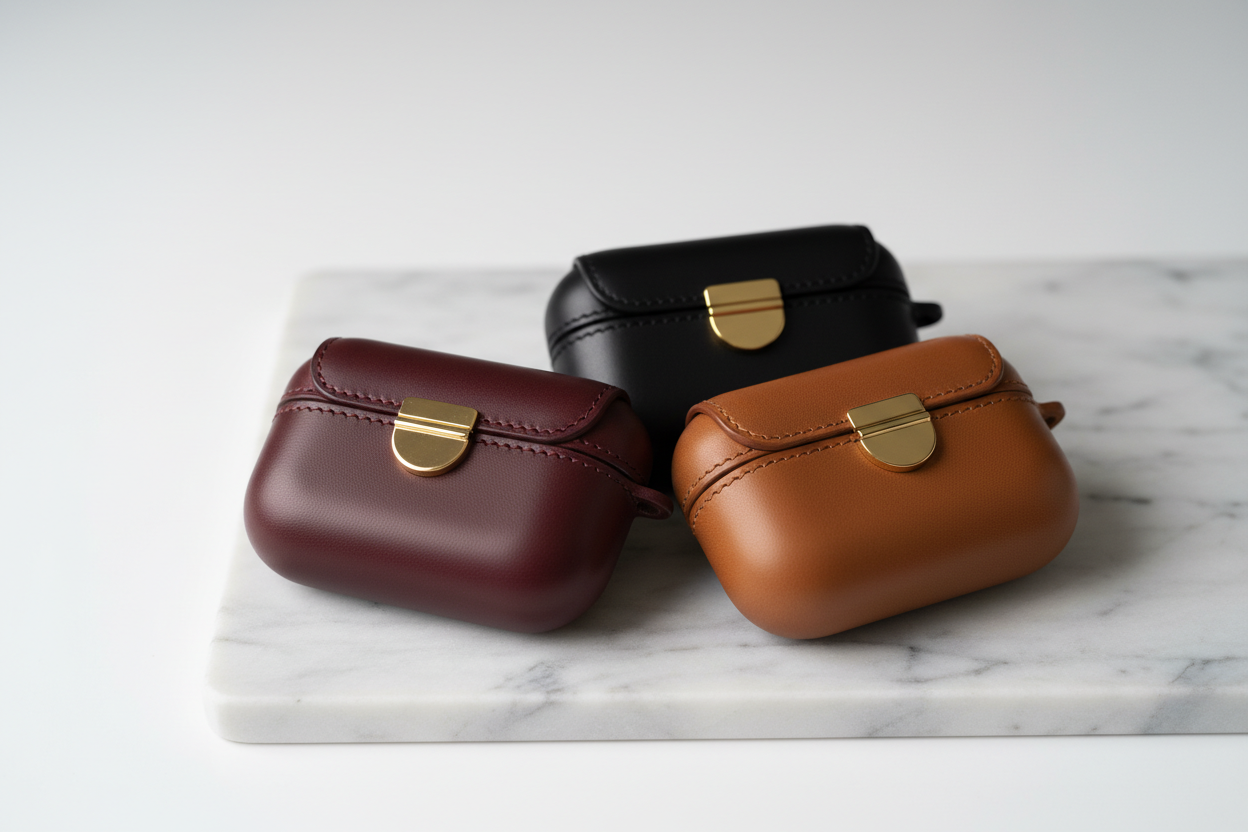 leather airpods case