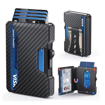 Slim RFID Wallet – Secure, Minimalist Card Holder with Quick Access & Leather Finish