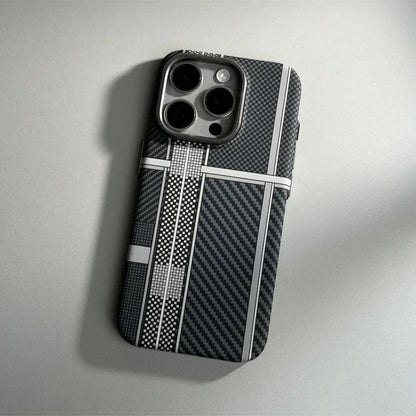 Carbon Fiber Magnetic Case for iPhone – Slim Shockproof MagSafe Cover