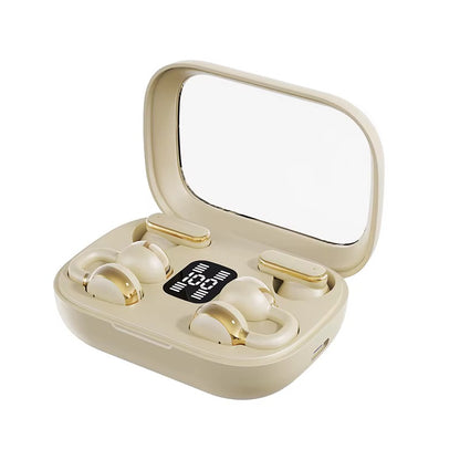 Dual-Pair Wireless Earphones – Open-Ear Clip & Classic Fit with Smart LED Case