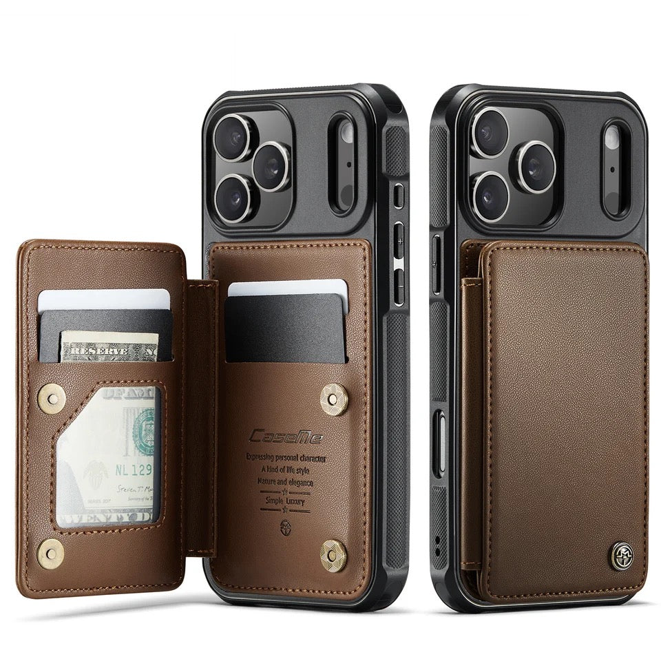 Carry Your Cards & Phone Together, Premium Leather Wallet Case for iPhone
