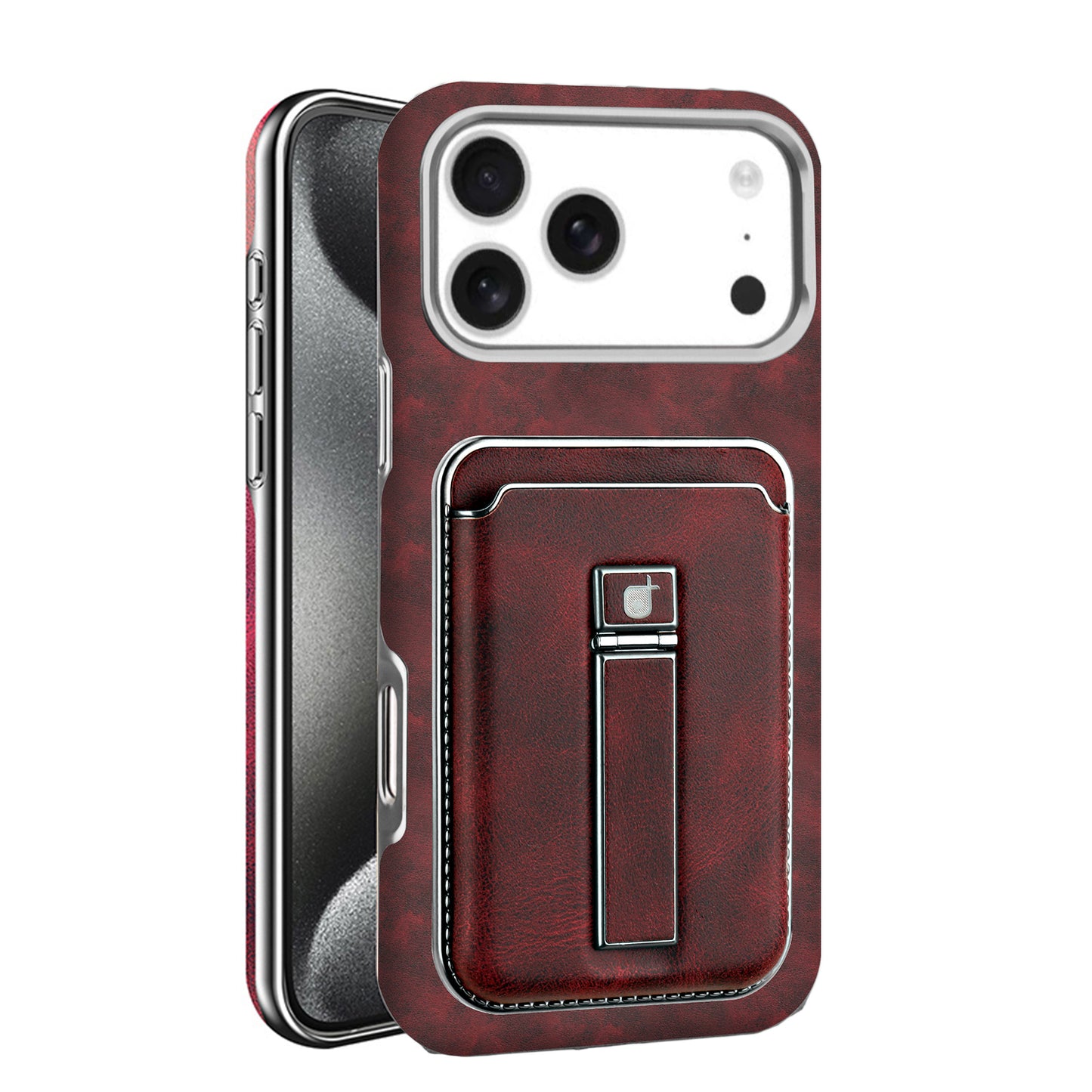 iPhone magnetic leather Case with Kickstand & Card Holder - Protective & Stylish