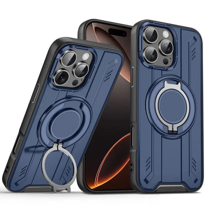 Shockproof Magnetic Case with Ring Stand – 360° Protection & Hands-Free Comfort for iPhone