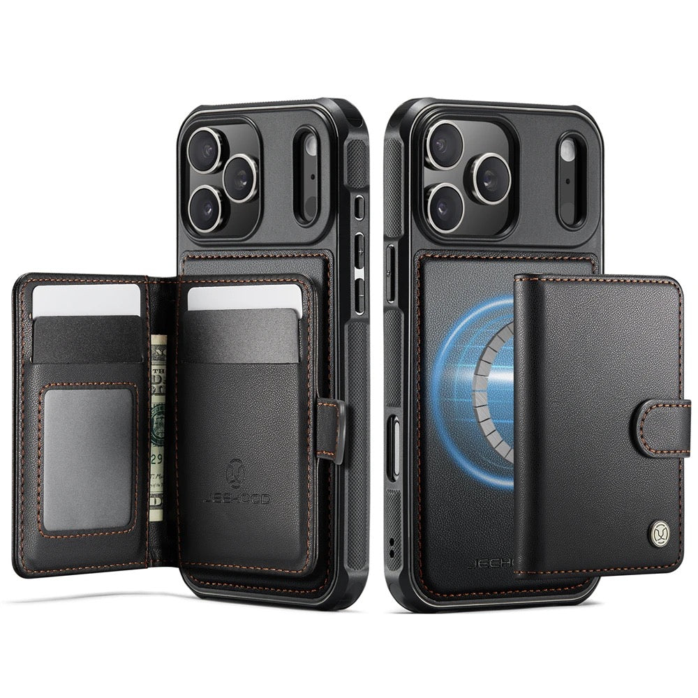 Luxury MagSafe Wallet Case for iPhone – Premium Leather Protection, Card Holder & Kickstand