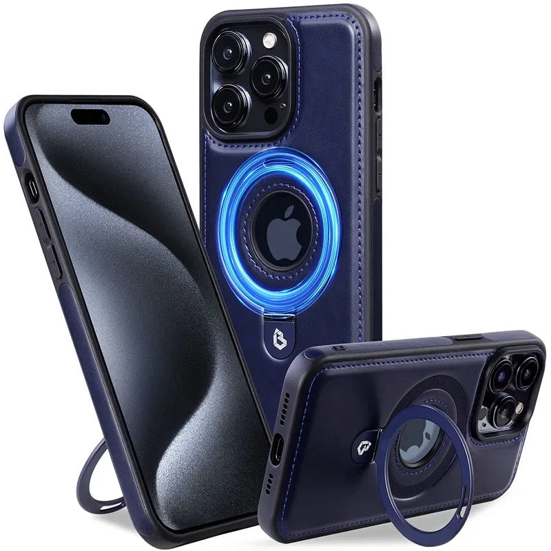 Genuine Leather iPhone Case with MagSafe – Premium Protection & Comfortable Grip