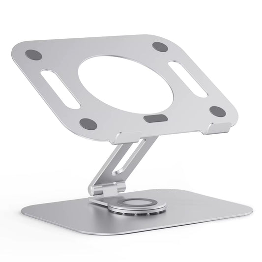Adjustable Aluminum Laptop Stand – 360° Rotating Ergonomic Desk Stand for MacBook & Laptops