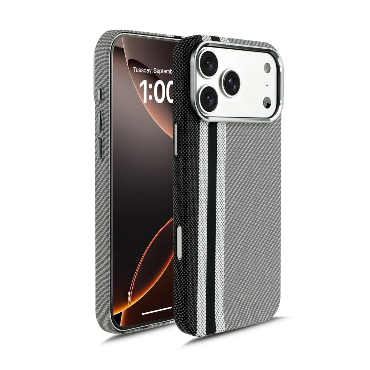 Carbon Fiber Magnetic Case for iPhone – Slim Shockproof MagSafe Cover