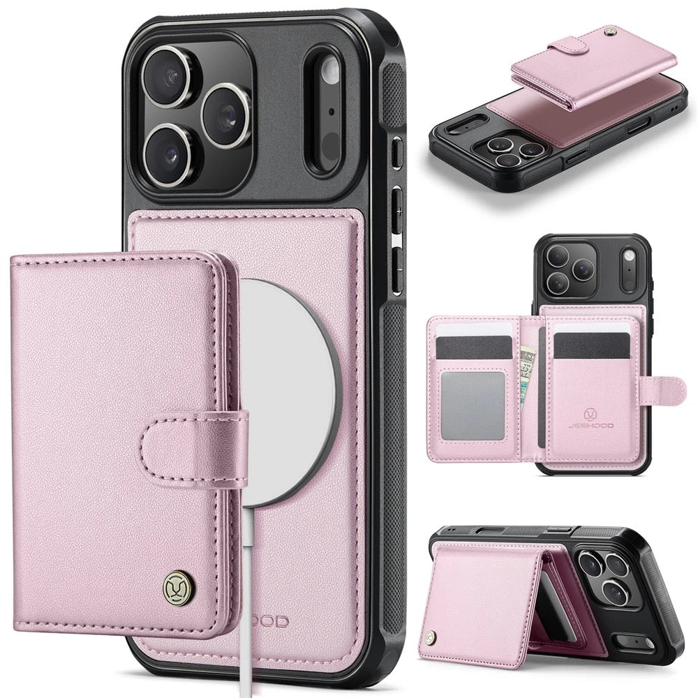 Luxury MagSafe Wallet Case for iPhone – Premium Leather Protection, Card Holder & Kickstand