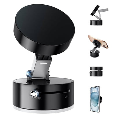 Magnetic phone stand for car and content creators, strong mount for recording videos and hands-free driving