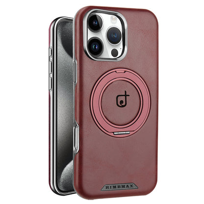 Pink phone case with a ring holder on a white background