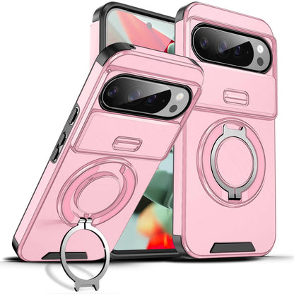Google Pixel Heavy-Duty Shockproof Case with Sliding Camera Shield & 360° Magnetic Ring Stand