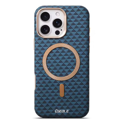 Premium Magnetic iPhone Case – Shockproof, MagSafe Compatible, Carbon Fiber Design