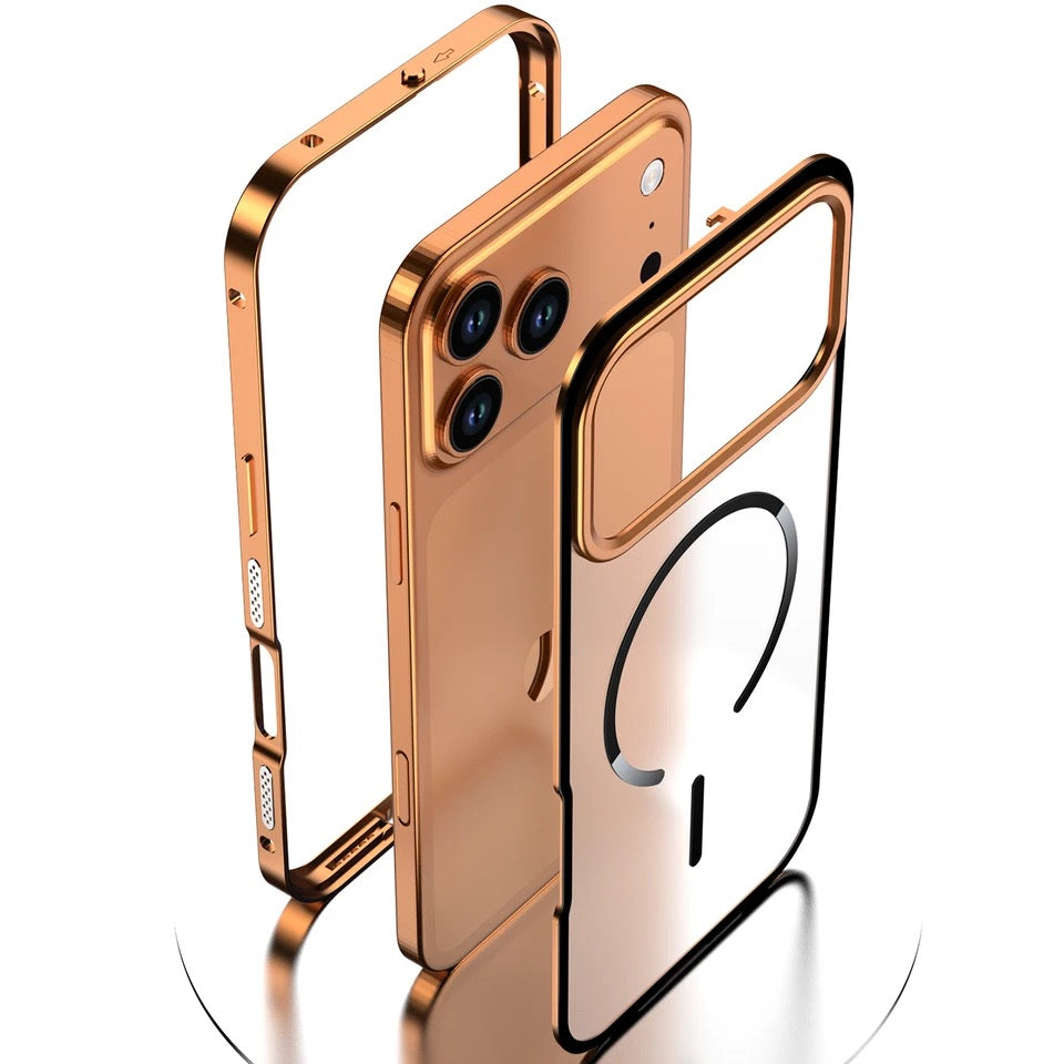 Premium Magnetic Metal Frame Case with MagSafe – Luxury Protective iPhone Case