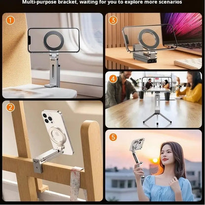 Magnetic Foldable Phone Tripod – Travel Stand for iPhone & Android