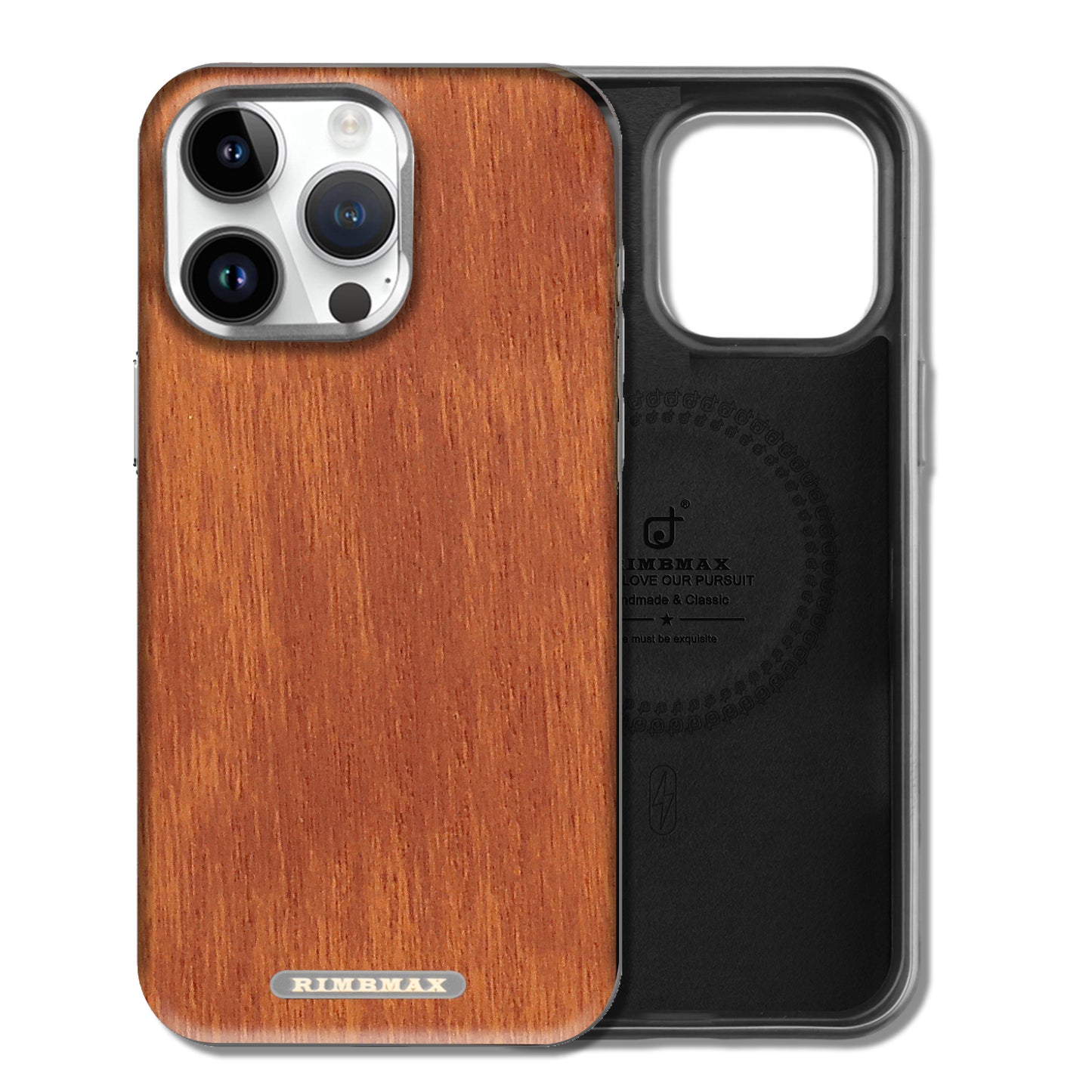 Luxury Wooden iPhone Case – MagSafe Compatible, Microfiber Lining & Shockproof Protection