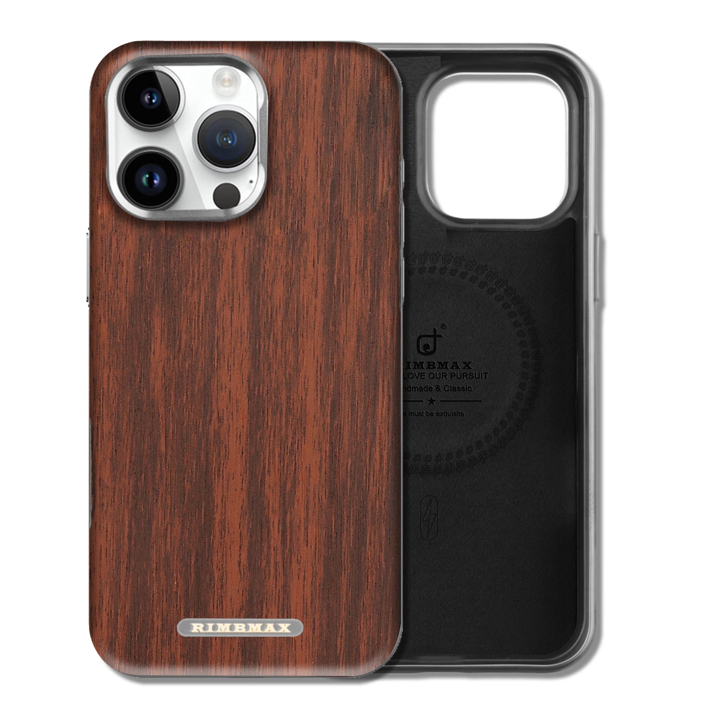 Luxury Wooden iPhone Case – MagSafe Compatible, Microfiber Lining & Shockproof Protection