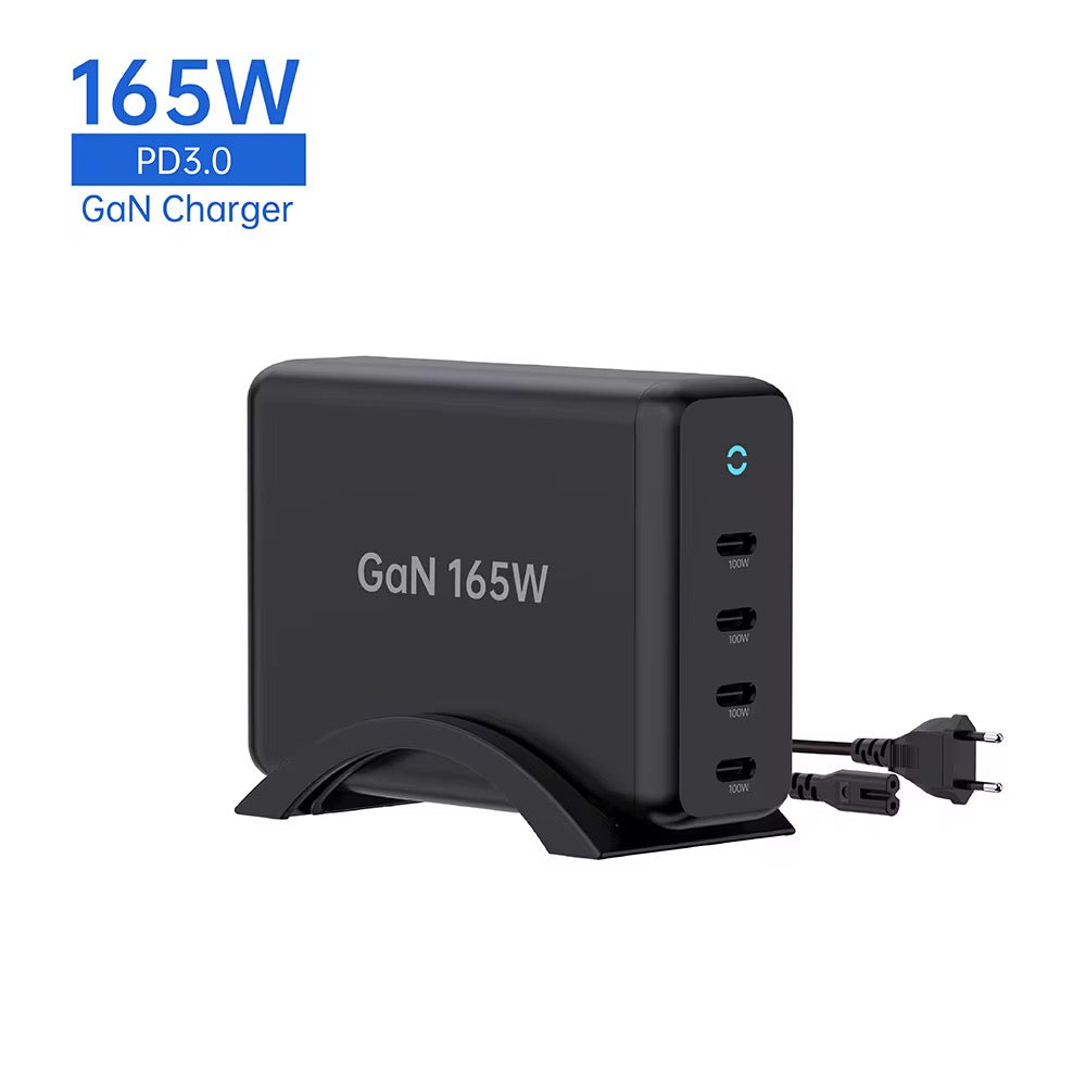 165W GaN Charger PD 3.0 – Ultra-Fast Multi-Device Charging, Compact & Safe Power Hub