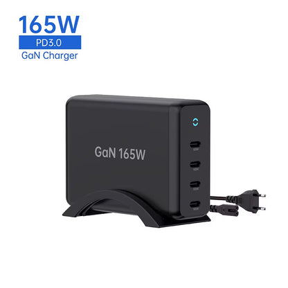 165W GaN Charger PD 3.0 – Ultra-Fast Multi-Device Charging, Compact & Safe Power Hub
