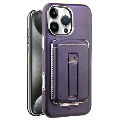 iPhone magnetic leather Case with Kickstand & Card Holder - Protective & Stylish