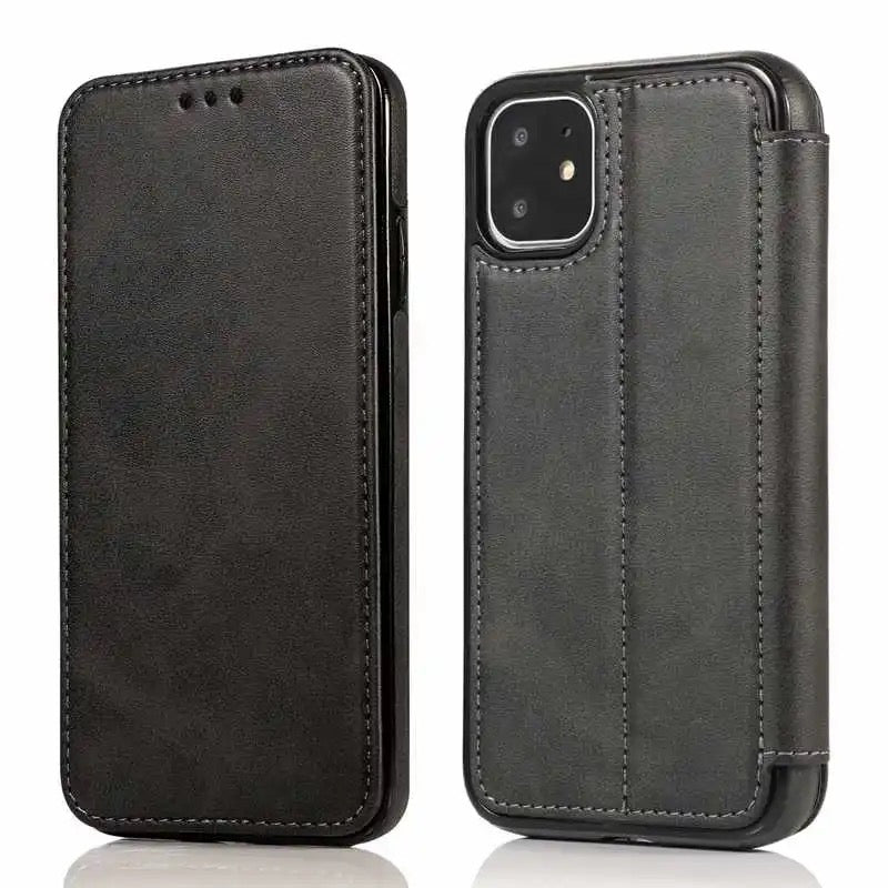 Luxury Leather iPhone Case – Full Front & Back Protection, Timeless Style and Durable Design