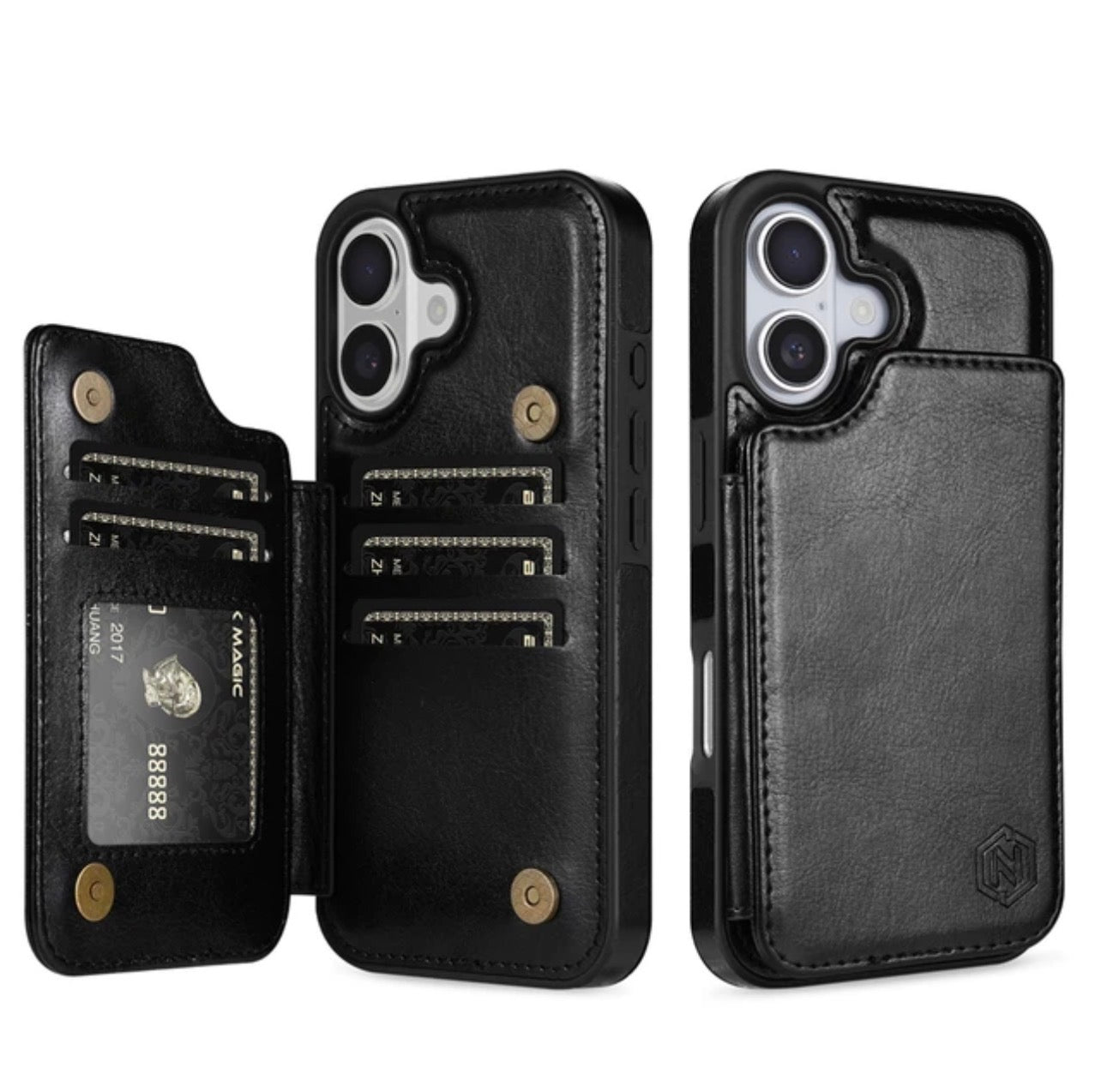 Carry Your Cards & Phone Together, Premium Leather Wallet Case for iPhone