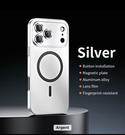 Full Metal iPhone Case with Camera Protection & MagSafe Compatible – Durable 360° Cover for All-Around Protection