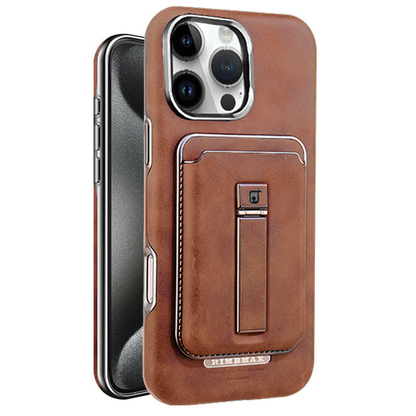 iPhone magnetic leather Case with Kickstand & Card Holder - Protective & Stylish