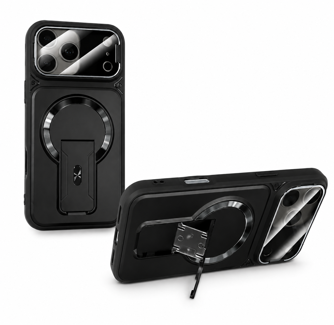 Funda magnética para iPhone con protección para la lente de la cámara