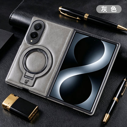 Executive Leather Magnetic Ring Case – For Samsung Galaxy S & Z Fold Series