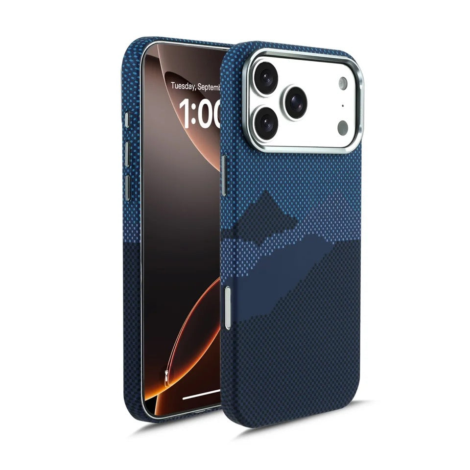 Carbon Fiber Magnetic Case for iPhone – Slim Shockproof MagSafe Cover