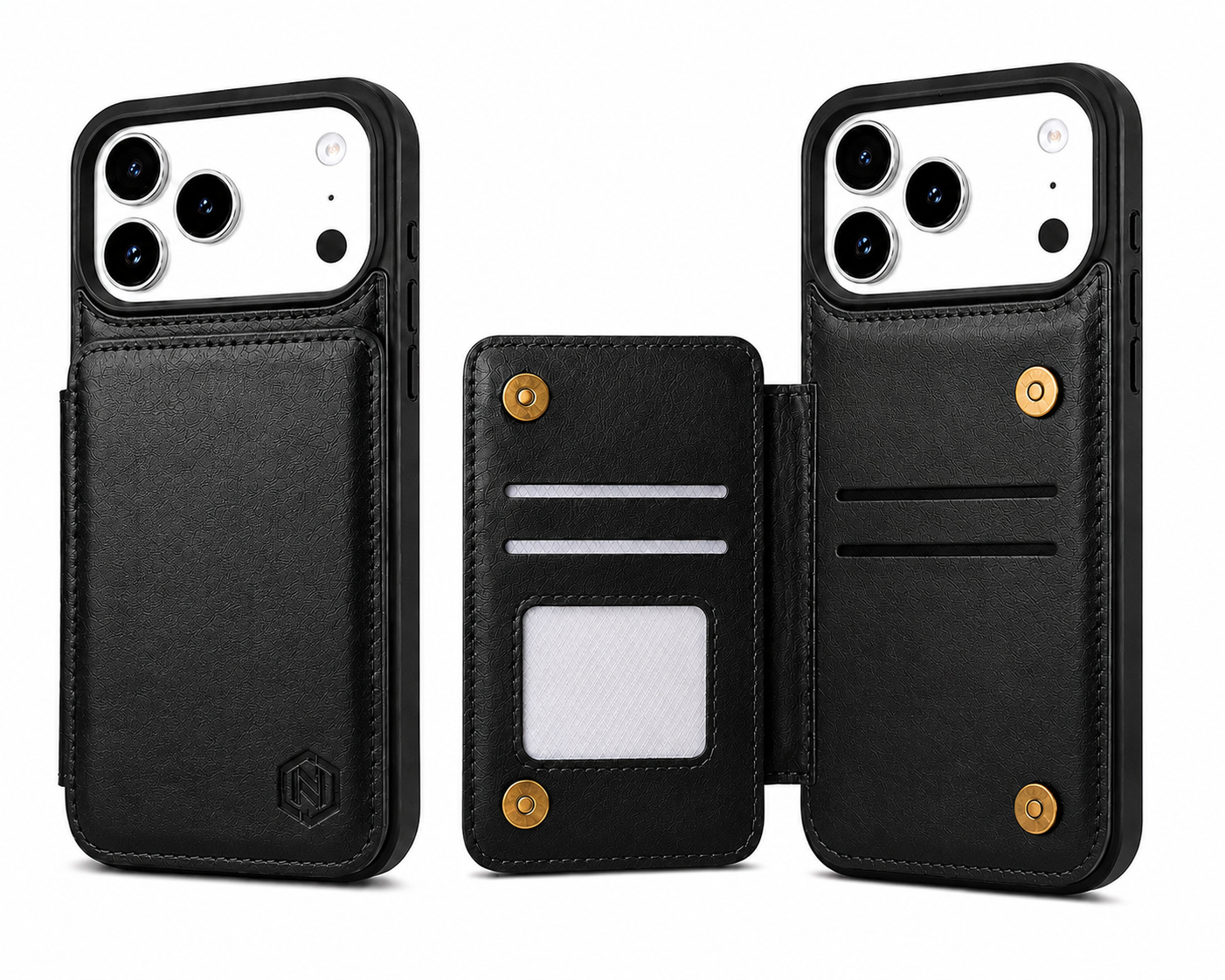 Carry Your Cards & Phone Together, Premium Leather Wallet Case for iPhone