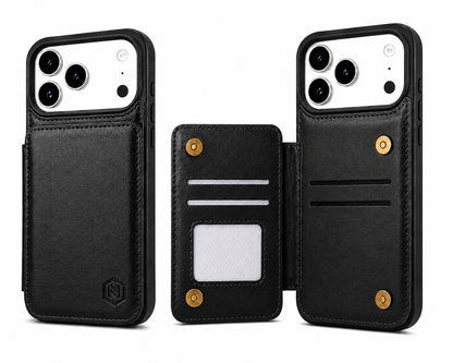 Carry Your Cards & Phone Together, Premium Leather Wallet Case for iPhone