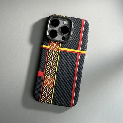 Carbon Fiber Magnetic Case for iPhone – Slim Shockproof MagSafe Cover