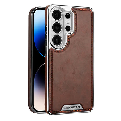 Luxury Leather Case for Samsung Galaxy – Magnetic Wireless Charging Cover