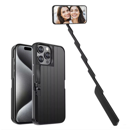 Magnetic iPhone Case with Built-in Selfie Stick – Sleek Protection & Hands-Free Photos