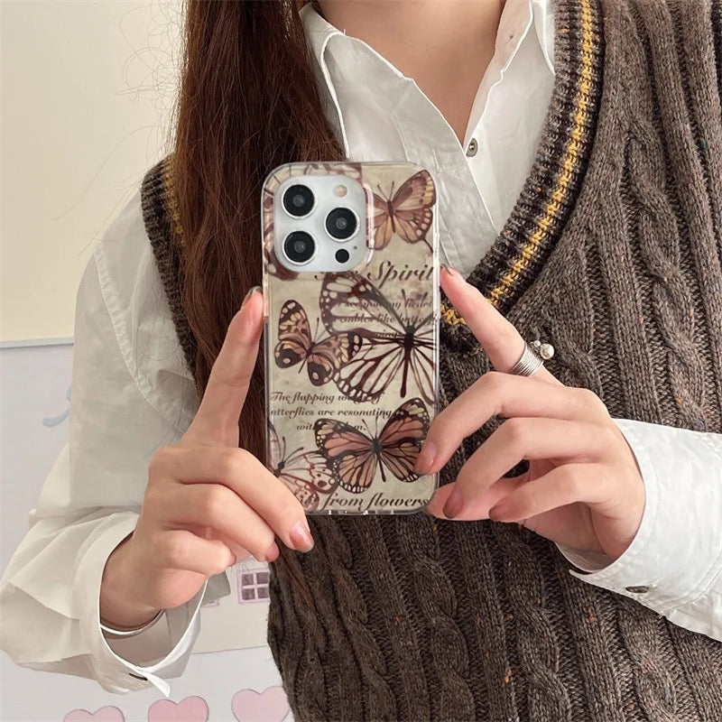 Cute Butterfly Phone Case for iPhone 13 14 15 16 Pro Max – Stylish Protective Cover for Apple