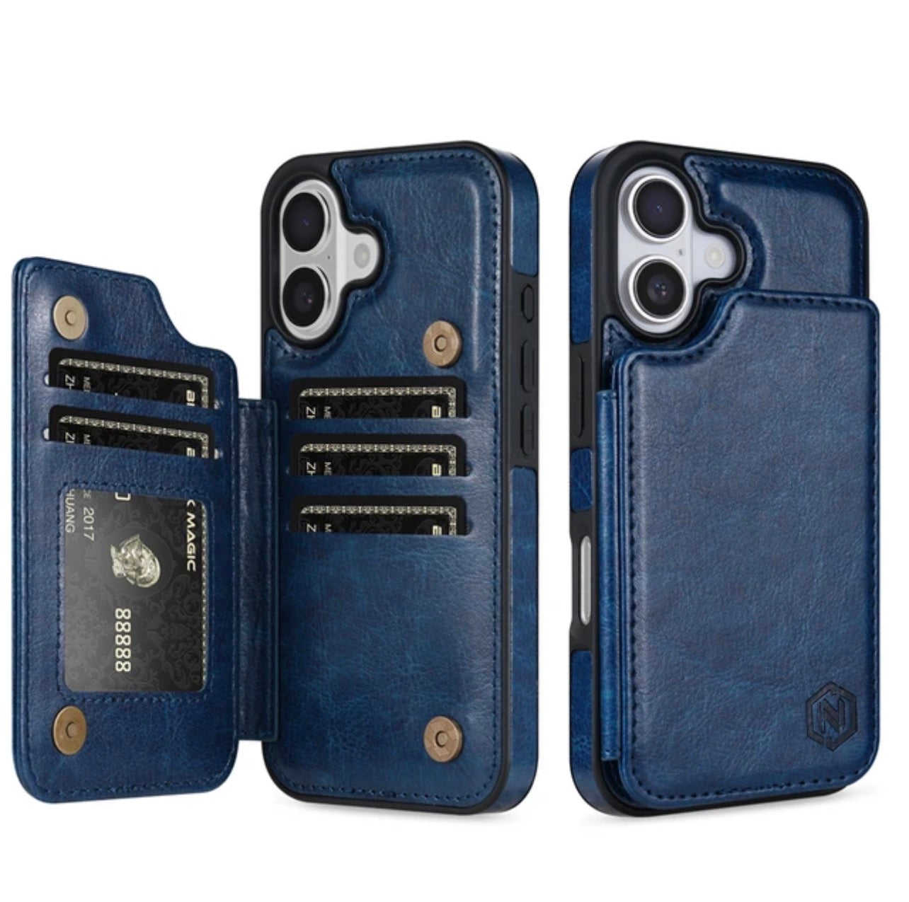 Carry Your Cards & Phone Together, Premium Leather Wallet Case for iPhone