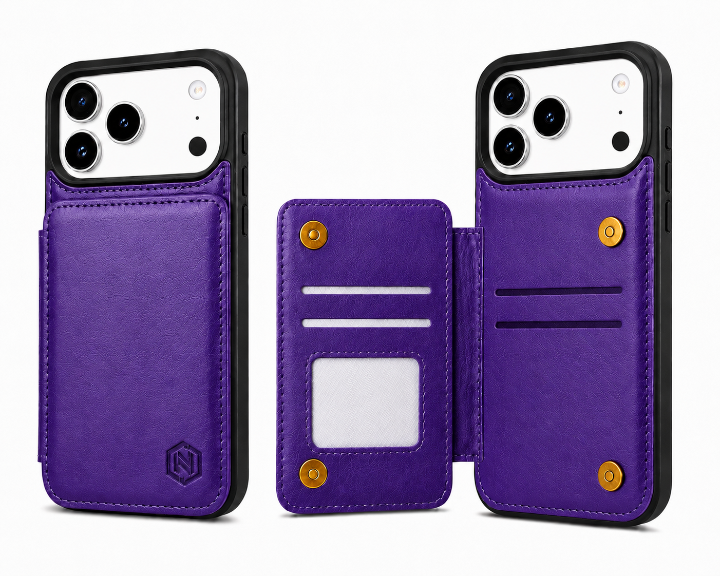 Carry Your Cards & Phone Together, Premium Leather Wallet Case for iPhone