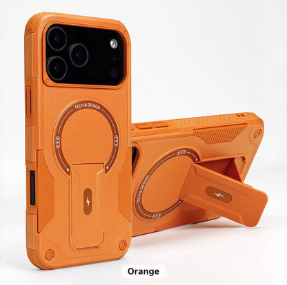MagSafe Shockproof Case for iPhone 12–17 Pro Max – Rugged Protection, Kickstand & Multiple Colors