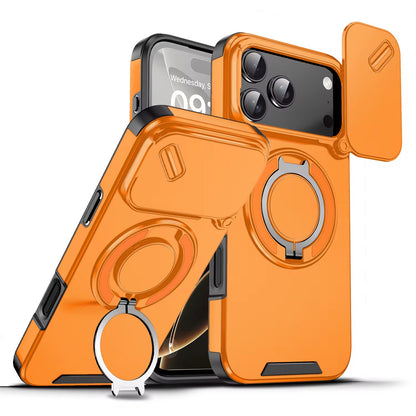 iPhone Case with 360° Ring Stand & Camera Protection – Shockproof & Stylish Cover