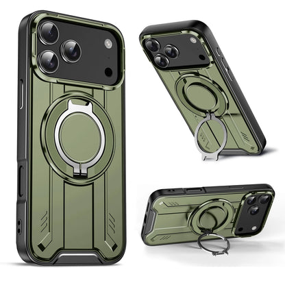 Shockproof Magnetic Case with Ring Stand – 360° Protection & Hands-Free Comfort for iPhone