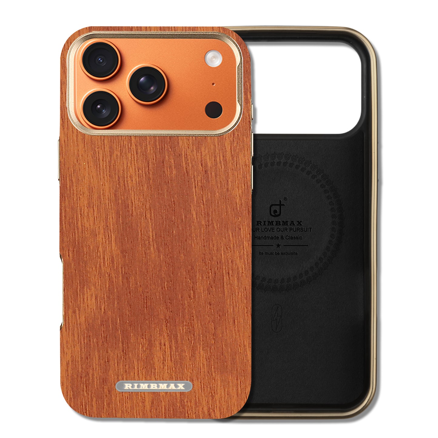 Luxury Wooden iPhone Case – MagSafe Compatible, Microfiber Lining & Shockproof Protection