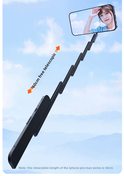 Magnetic iPhone Case with Built-in Selfie Stick – Sleek Protection & Hands-Free Photos