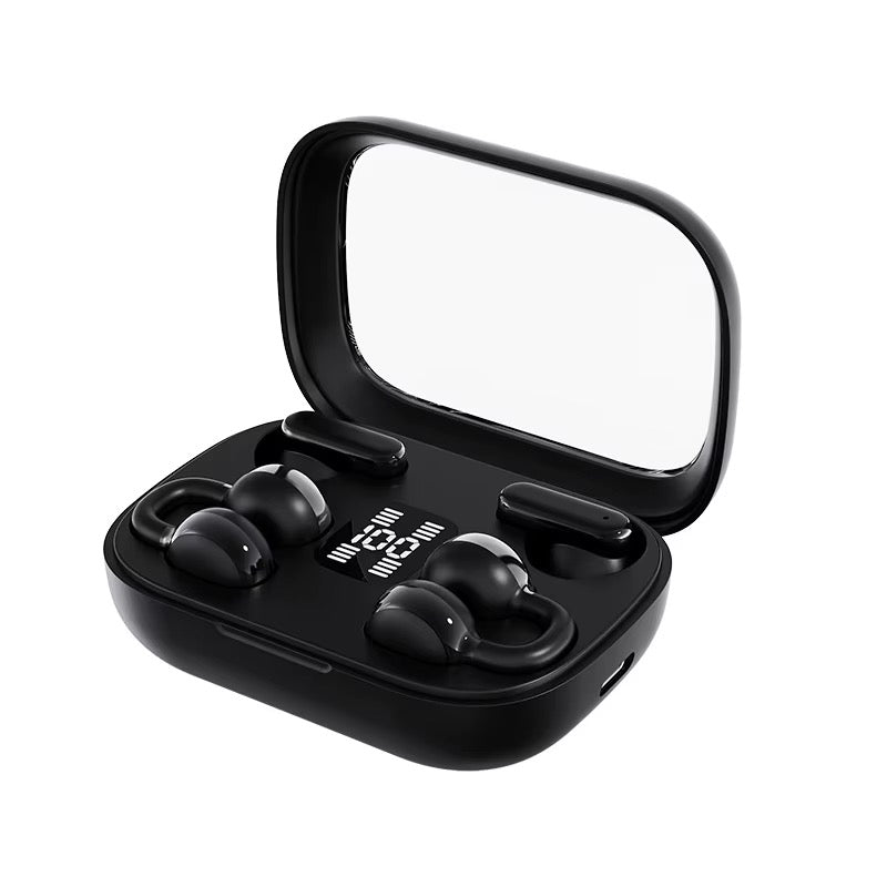 Dual-Pair Wireless Earphones – Open-Ear Clip & Classic Fit with Smart LED Case