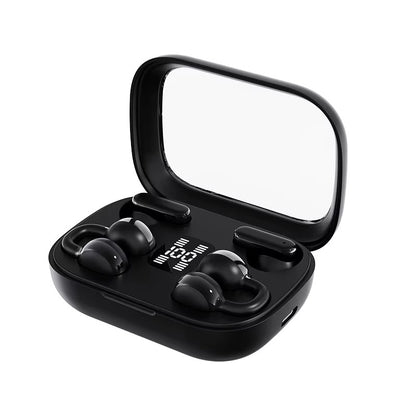 Dual-Pair Wireless Earphones – Open-Ear Clip & Classic Fit with Smart LED Case